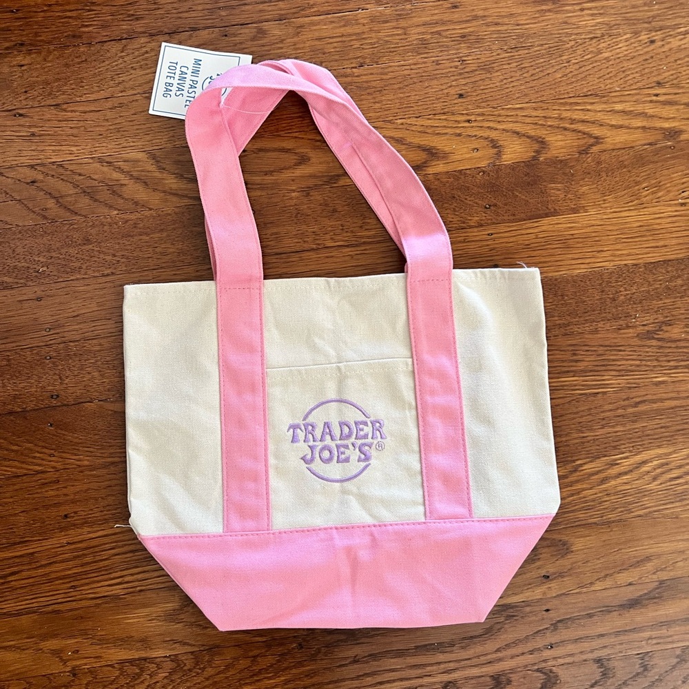 Trader Joe’s Mini Pastel Pink Tote Bag